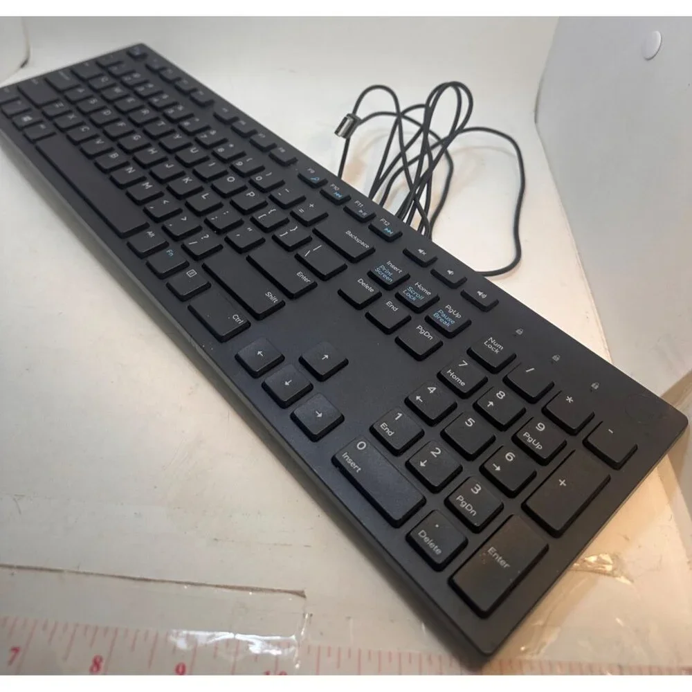 Dell Wired Keyboard Black Full Size With Numeric Keypad USB Connection Model KB2